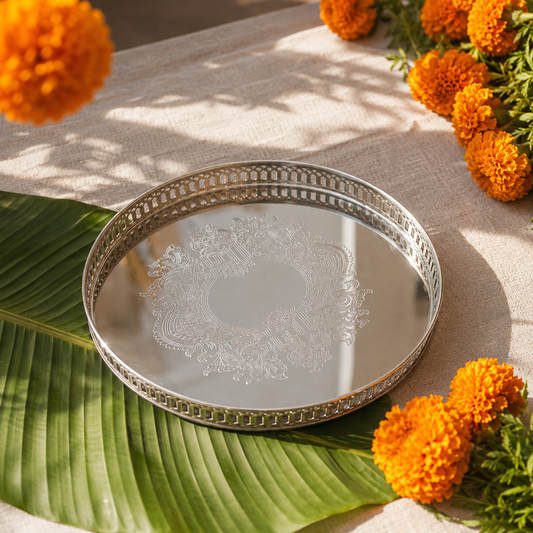 ZOYA SILVER AARTI THALI
