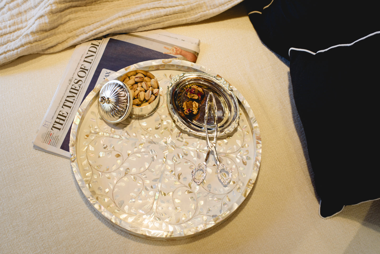 MOTHER OF PEARL INLAY TRAY