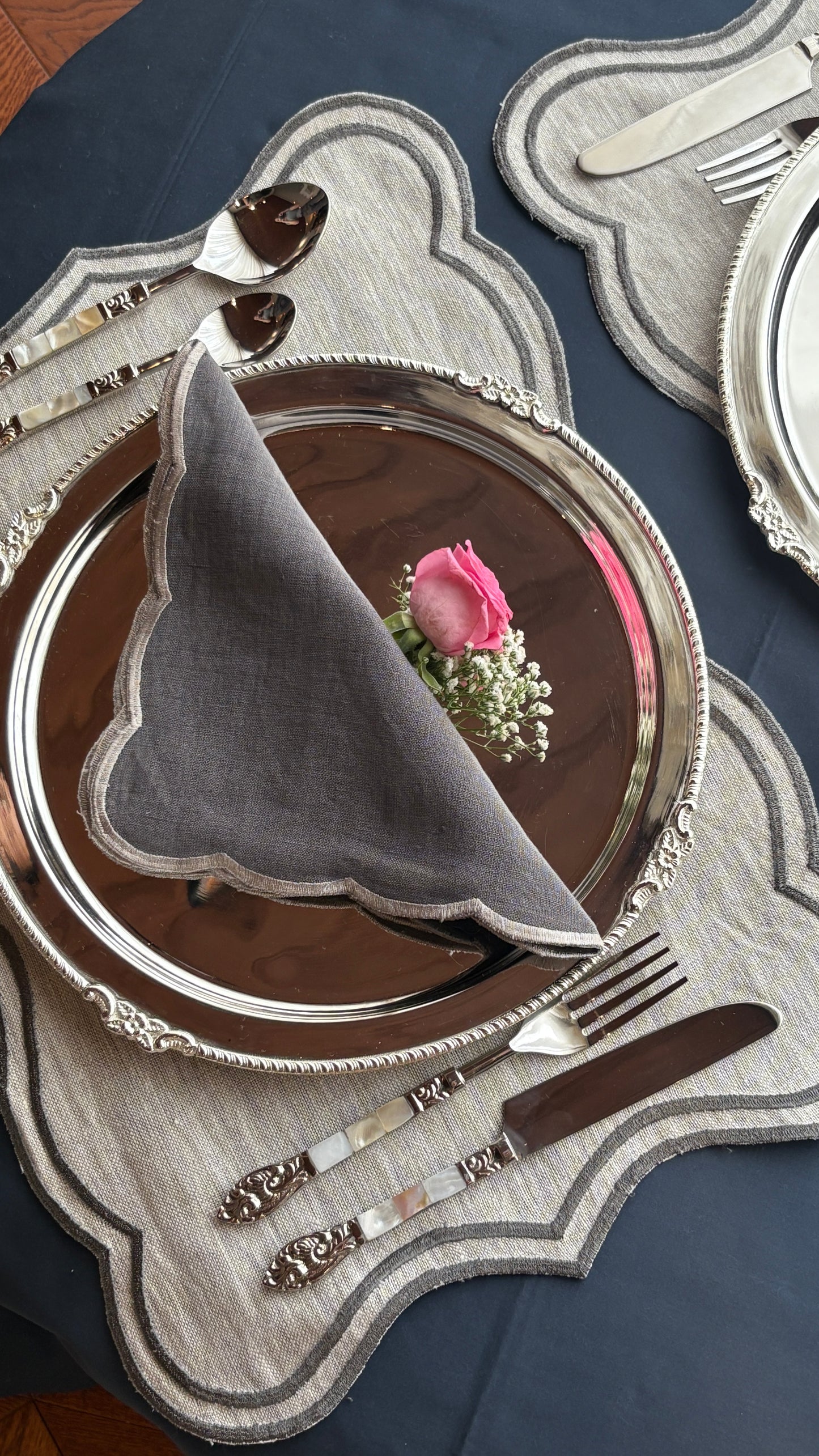 TWILIGHT GREY TABLE MATS (SET OF 6)