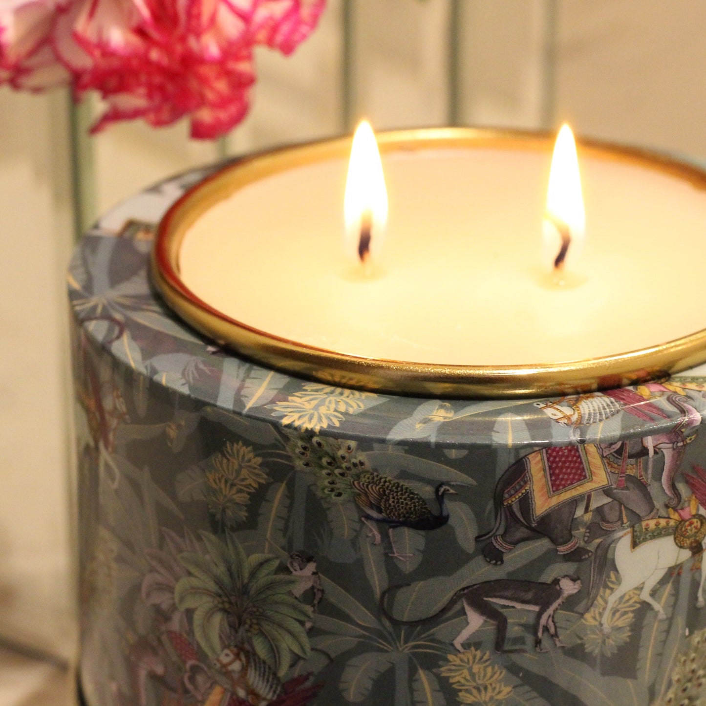 BAGEECHA CANDLE WITH ELEPHANT STAND