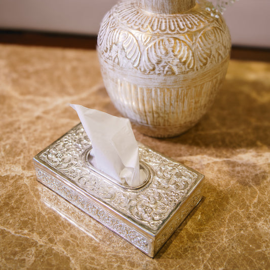 SILVER TISSUE BOX