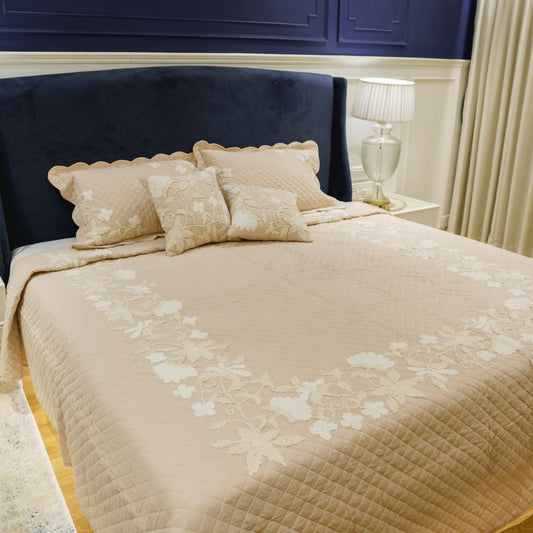 MEADOW LINEN BED COVER (PINK)