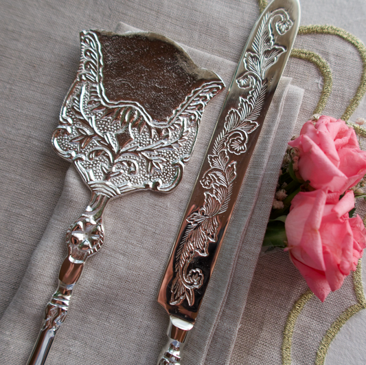 FILIGREE CAKE KNIFE SERVER (SILVER)