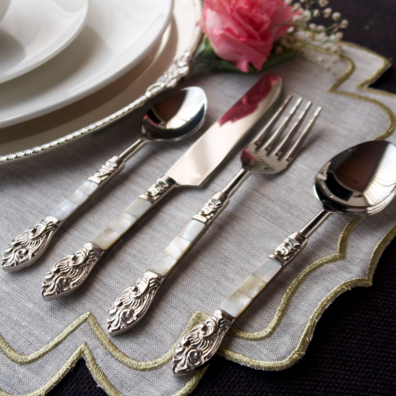 MOTHER OF PEARL DINNER FORKS (SET OF 6)