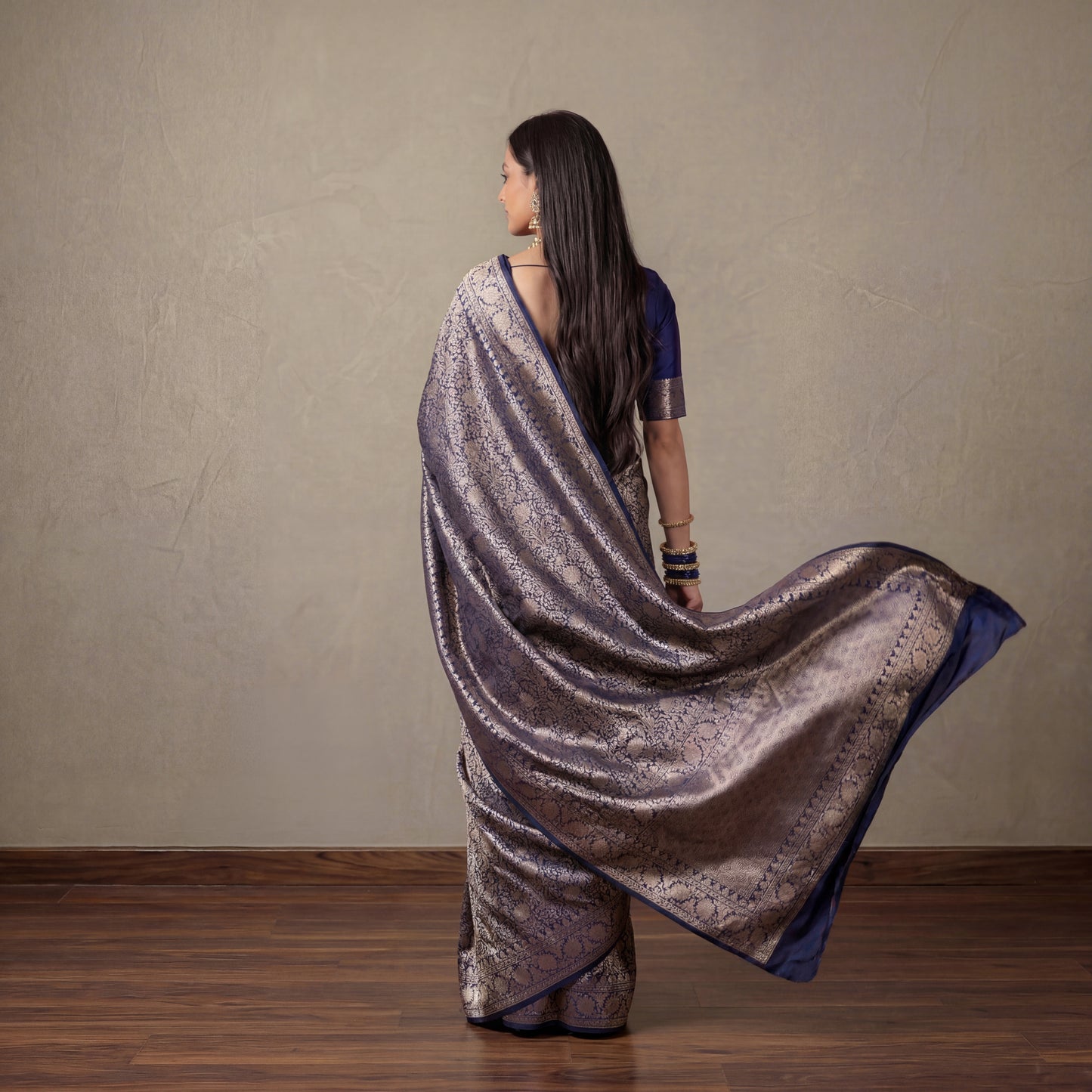 BLUE SAPPHIRE PURE BANARASI SAREE