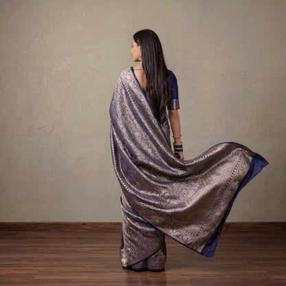 BLUE SAPPHIRE PURE BANARASI SAREE
