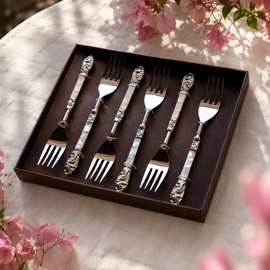 MOTHER OF PEARL DINNER FORKS (SET OF 6)