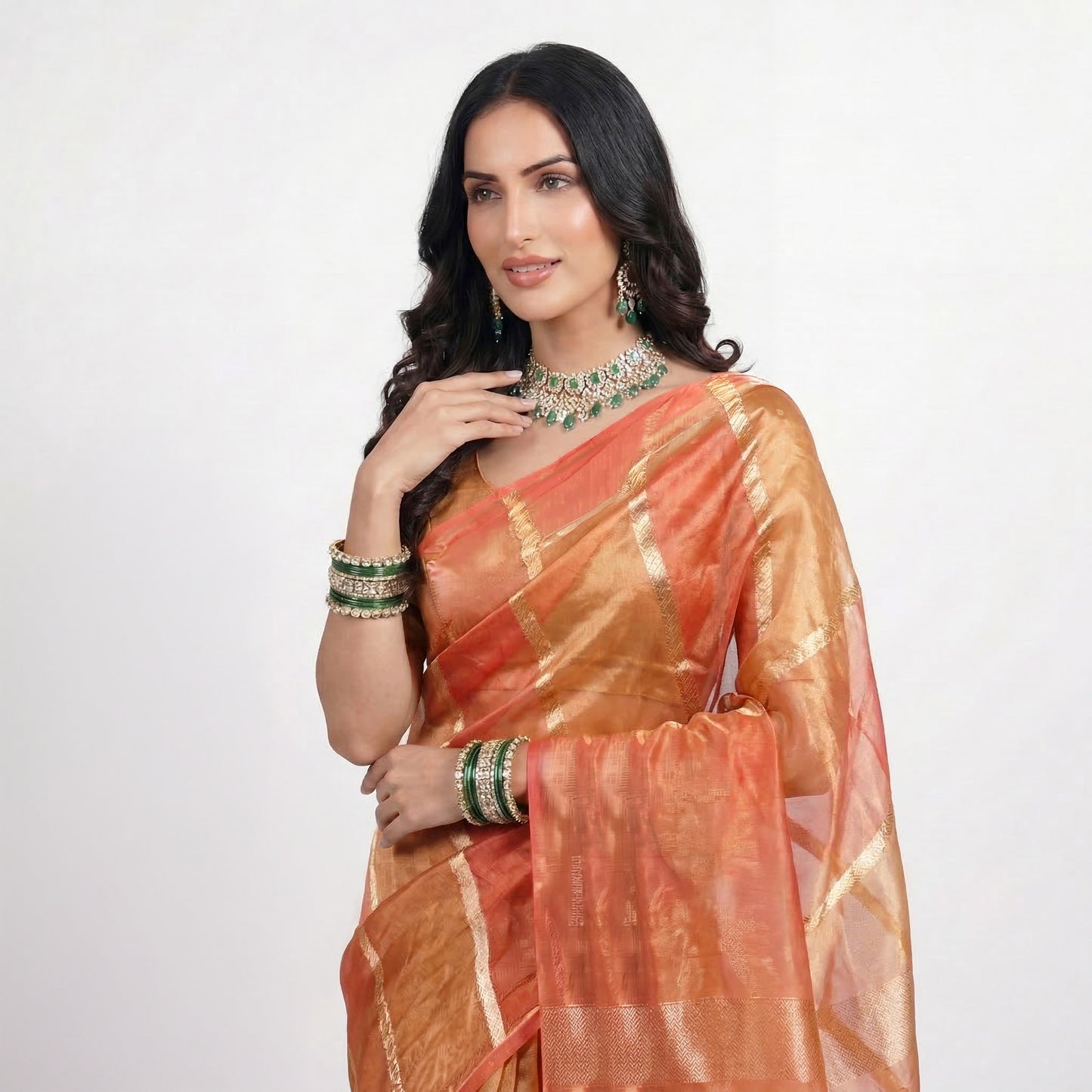 INAARA SOFT TISSUE-SILK SAREE