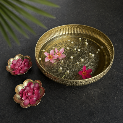 BOUGAINVILLEA WATER URLI (WITH COMPLIMENTARY FLOATING DIYAS)