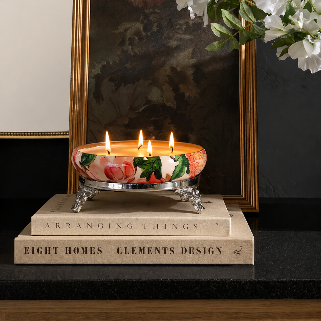 GULAAB CANDLE URLI (8") (WITH STAND)