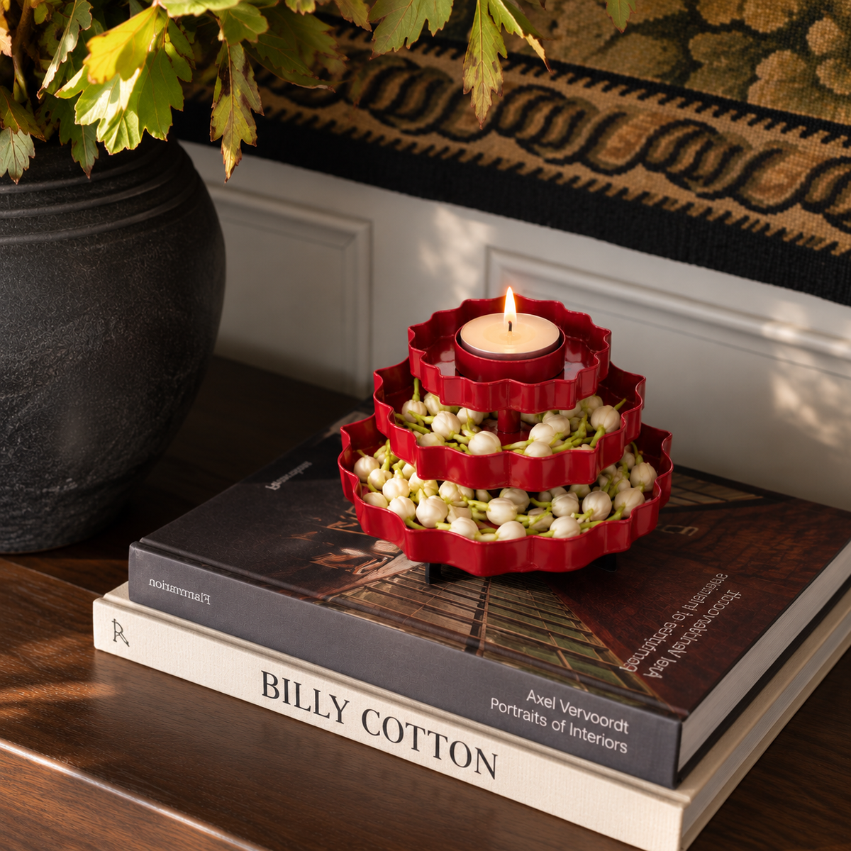 AJMER TEALIGHT TOWER (SET OF 2)