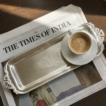 AMANBAGH MATT SILVER TRAY