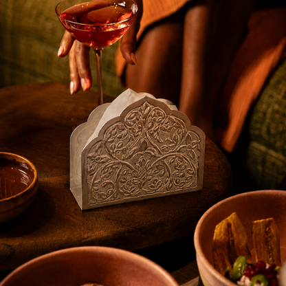 COCKTAIL SILVER TISSUE HOLDER
