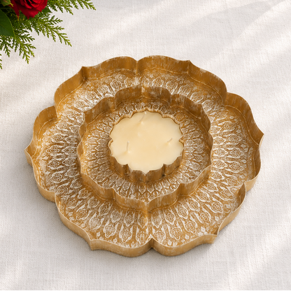 TRIPLE LOTUS CANDLE URLI