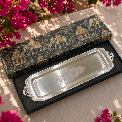 AMANBAGH MATT SILVER TRAY
