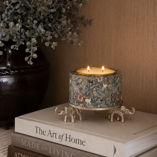 BAGEECHA CANDLE WITH ELEPHANT STAND