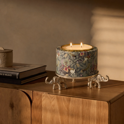 BAGEECHA CANDLE WITH ELEPHANT STAND