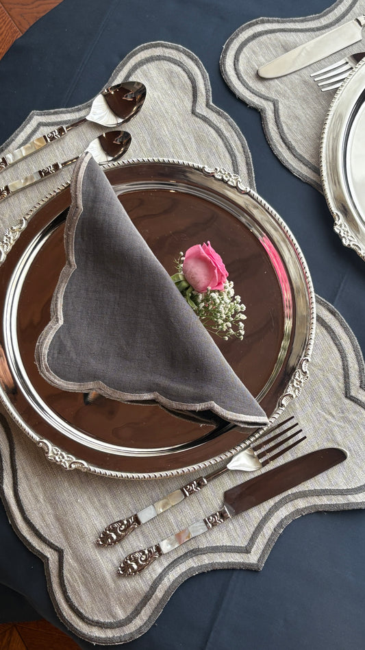TWILIGHT GREY TABLE MATS (SET OF 6)