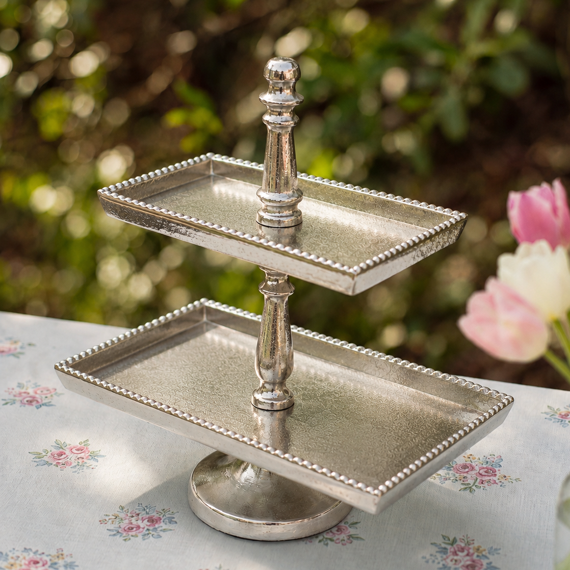 2-TIER DESSERT STAND