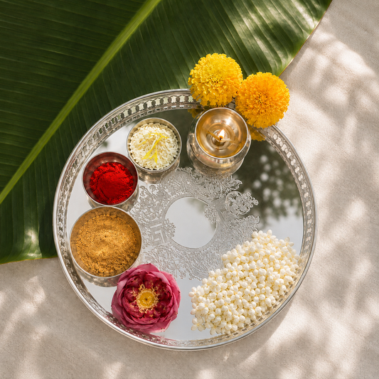 ZOYA SILVER AARTI THALI