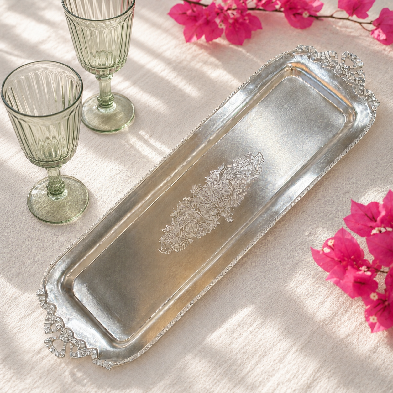 AMANBAGH MATT SILVER TRAY