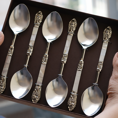 MOTHER OF PEARL DINNER SPOONS (SET OF 6)