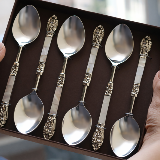 MOTHER OF PEARL DINNER SPOONS (SET OF 6)