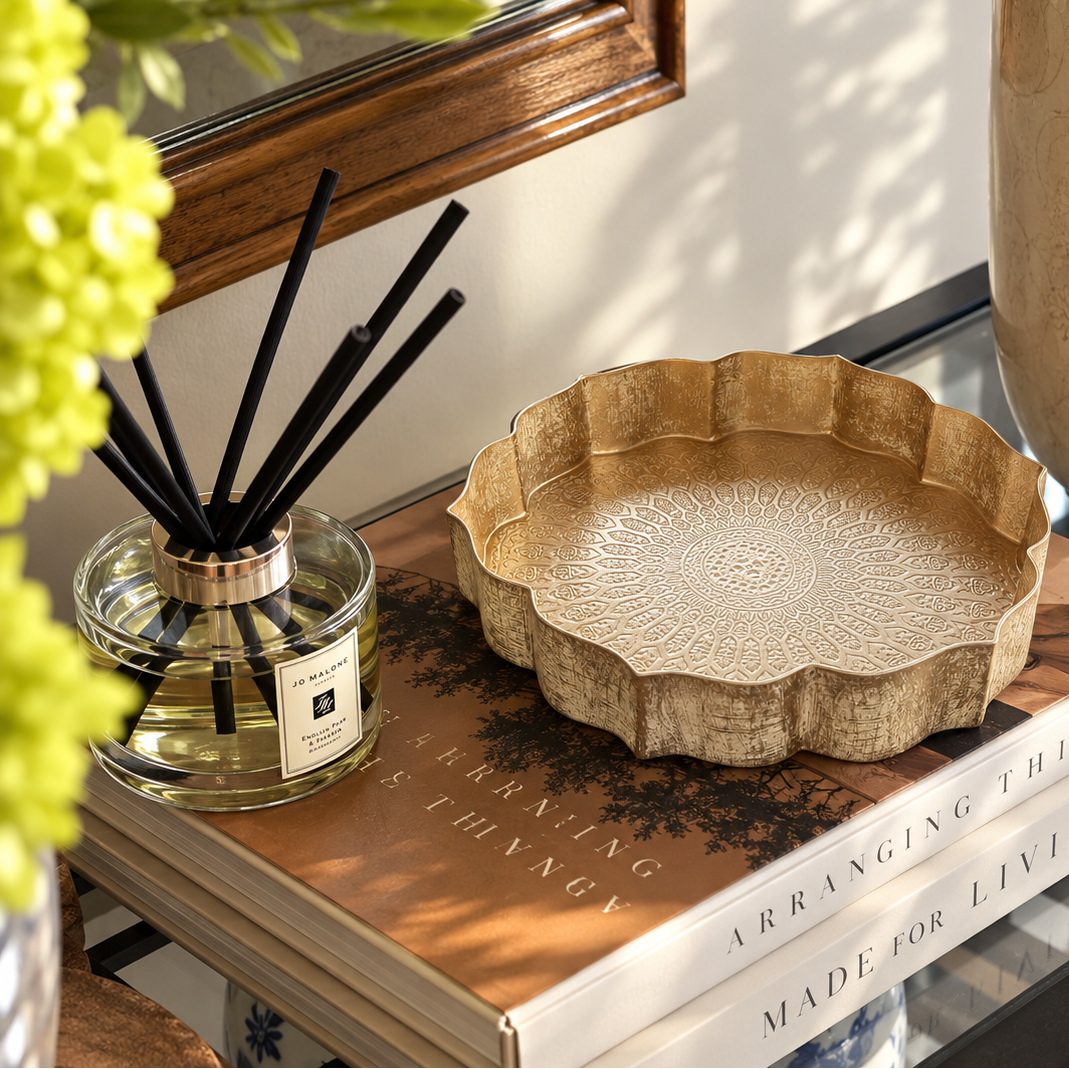 LOTUS TRAY (SET OF 3) (DISTRESSED)
