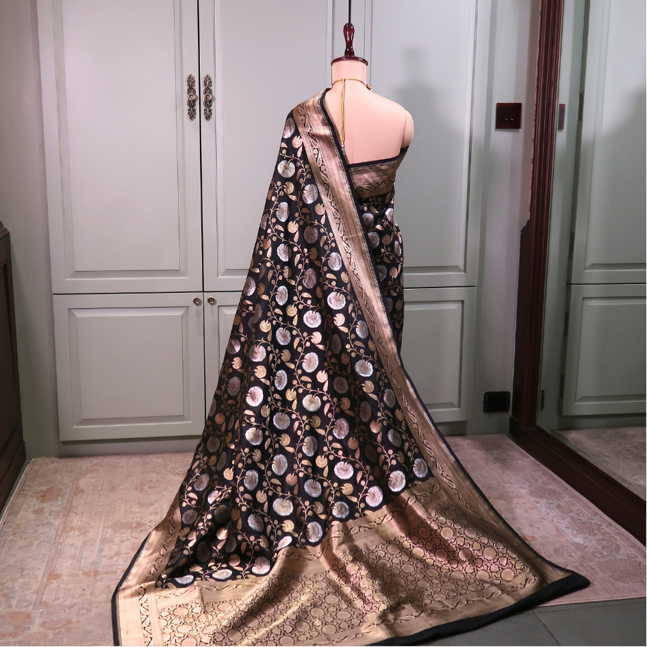 TWILIGHT ZARI PURE BANARASI SAREE