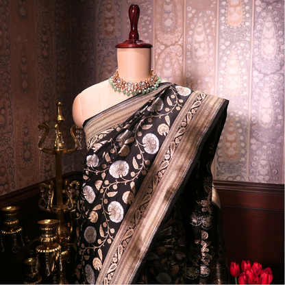 TWILIGHT ZARI PURE BANARASI SAREE