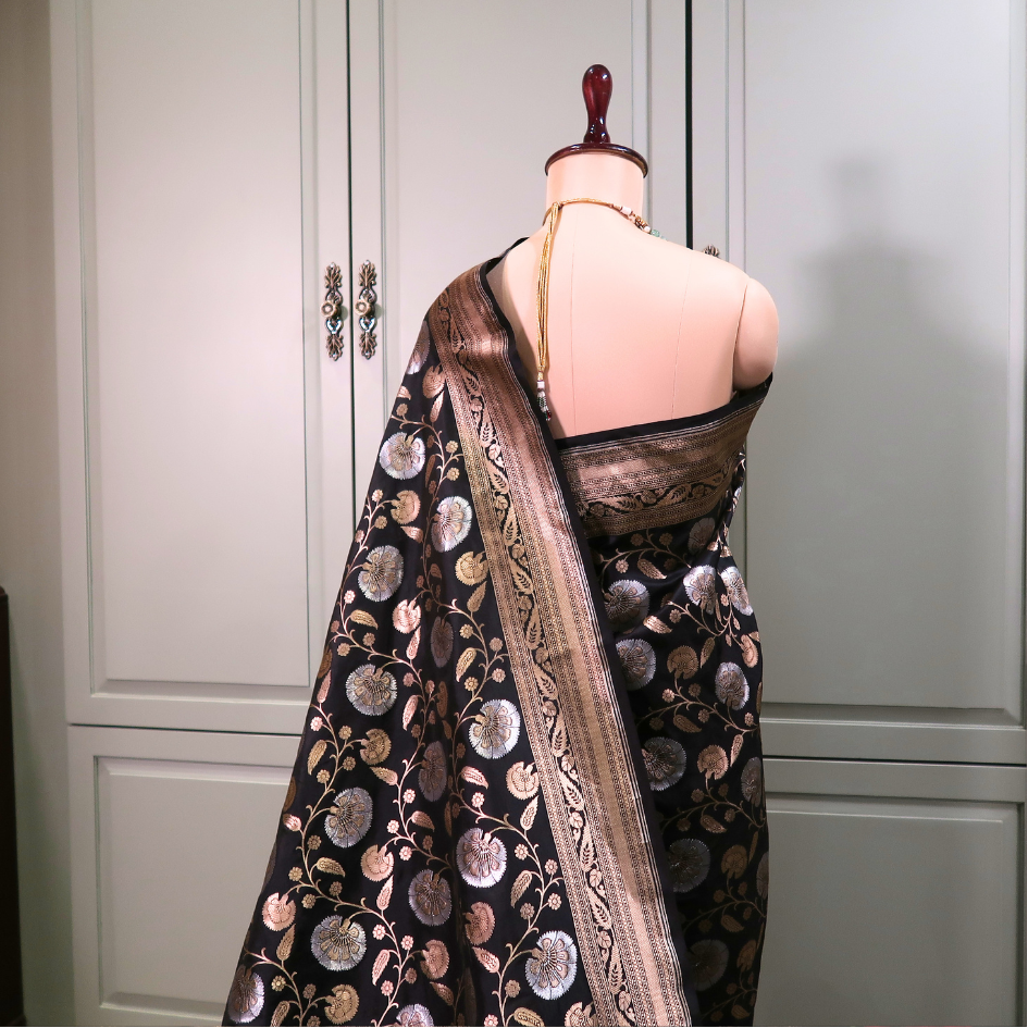 TWILIGHT ZARI PURE BANARASI SAREE