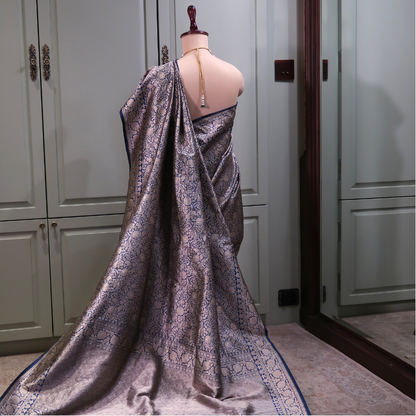 BLUE SAPPHIRE PURE BANARASI SAREE