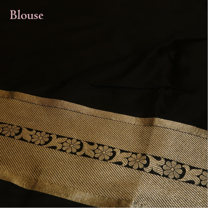 BLACK ROSE PURE BANARASI SAREE