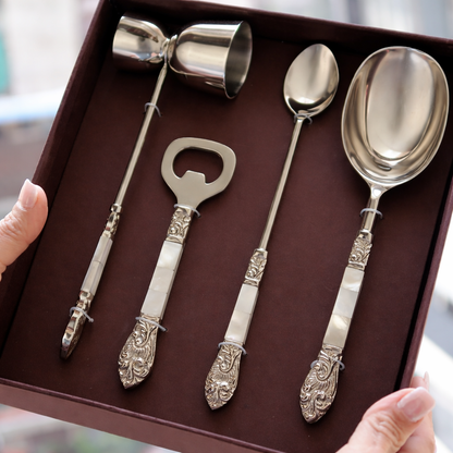 MOTHER OF PEARL BAR TOOL SET