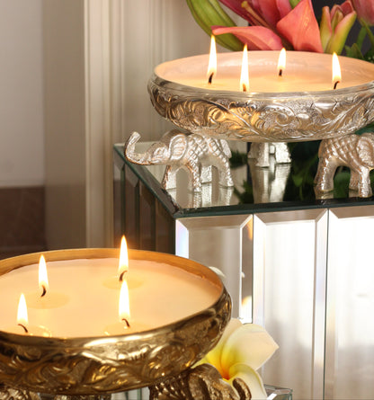 ELEPHANT CANDLE URLI (SILVER)