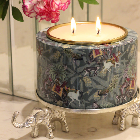 BAGEECHA CANDLE WITH ELEPHANT STAND