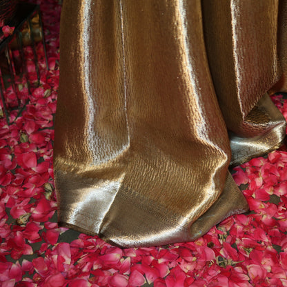 SILVER-GOLD PURE TISSUE SAREE
