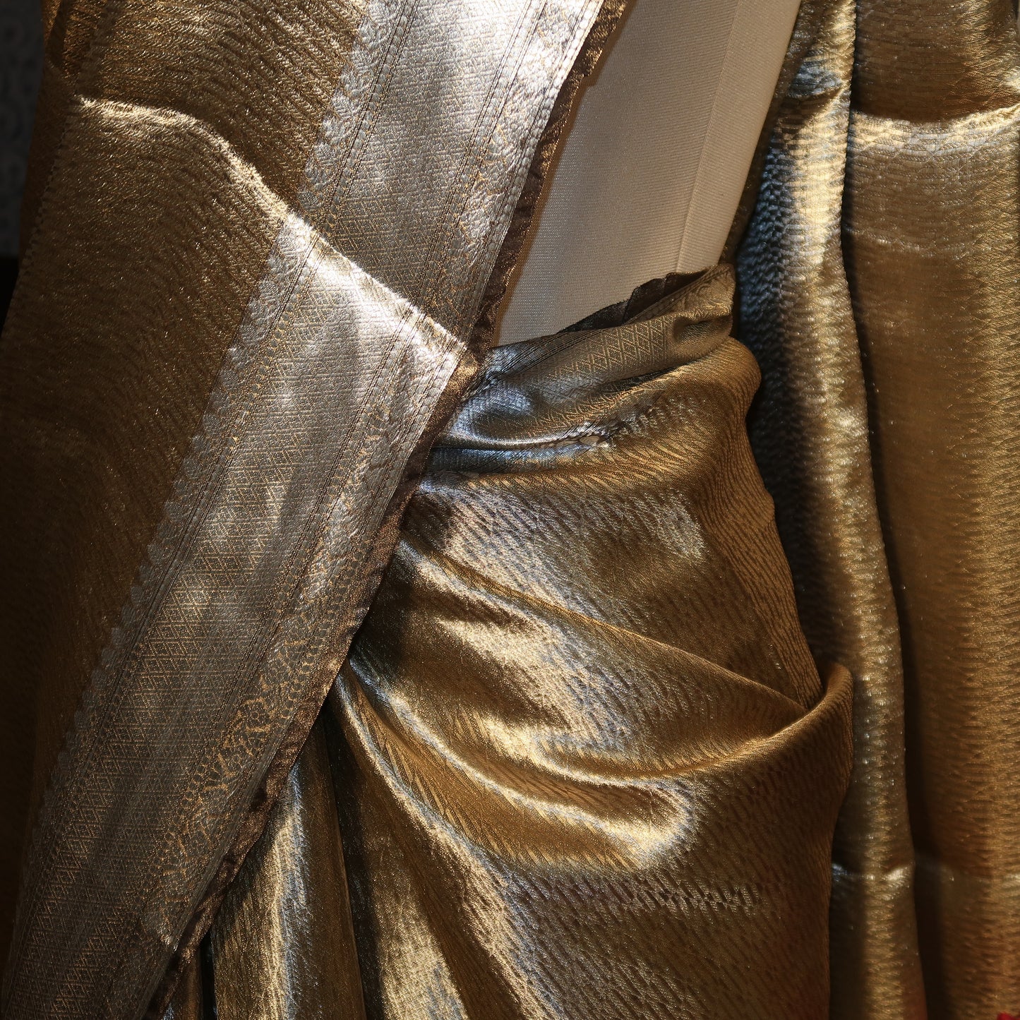 SILVER-GOLD PURE TISSUE SAREE