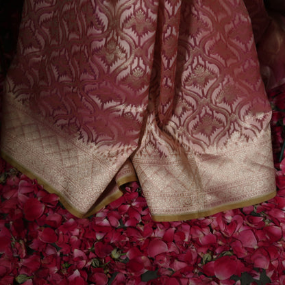 BLUSH-PINK PURE BANARASI TISSUE SAREE