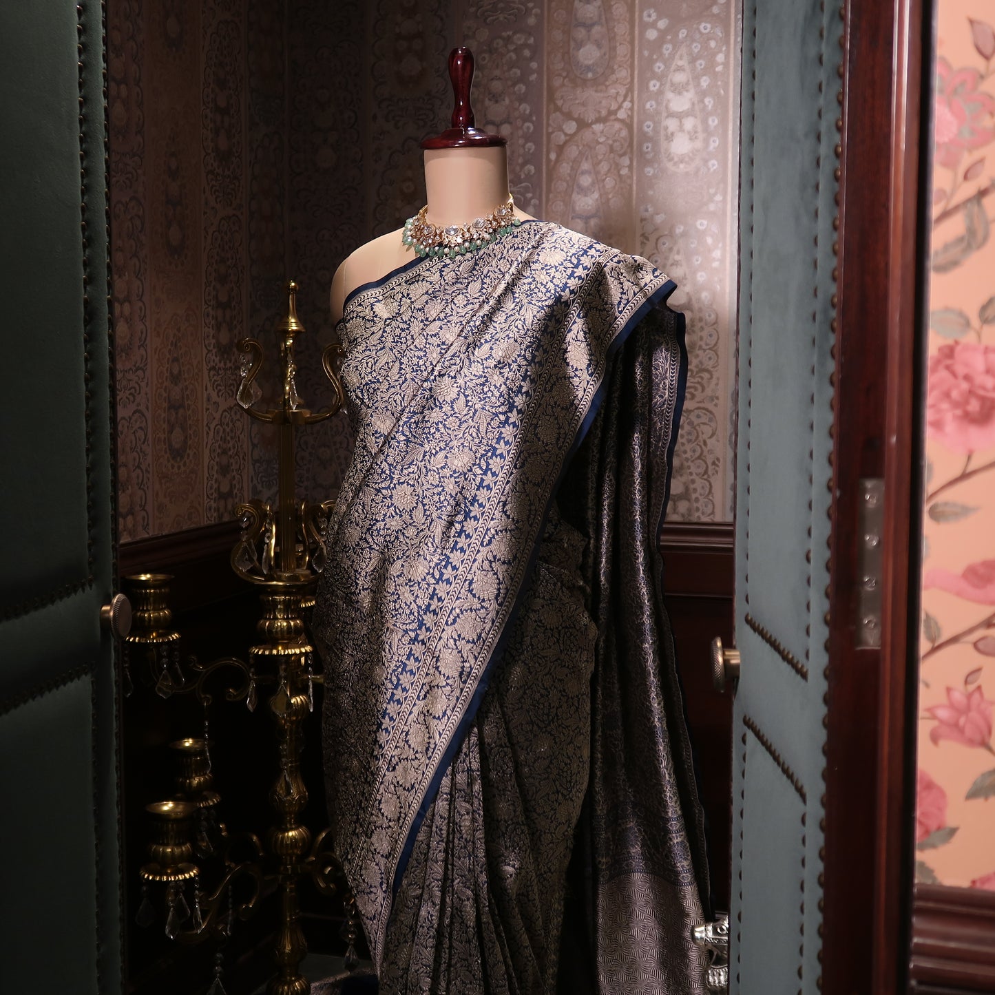 BLUE SAPPHIRE PURE BANARASI SAREE