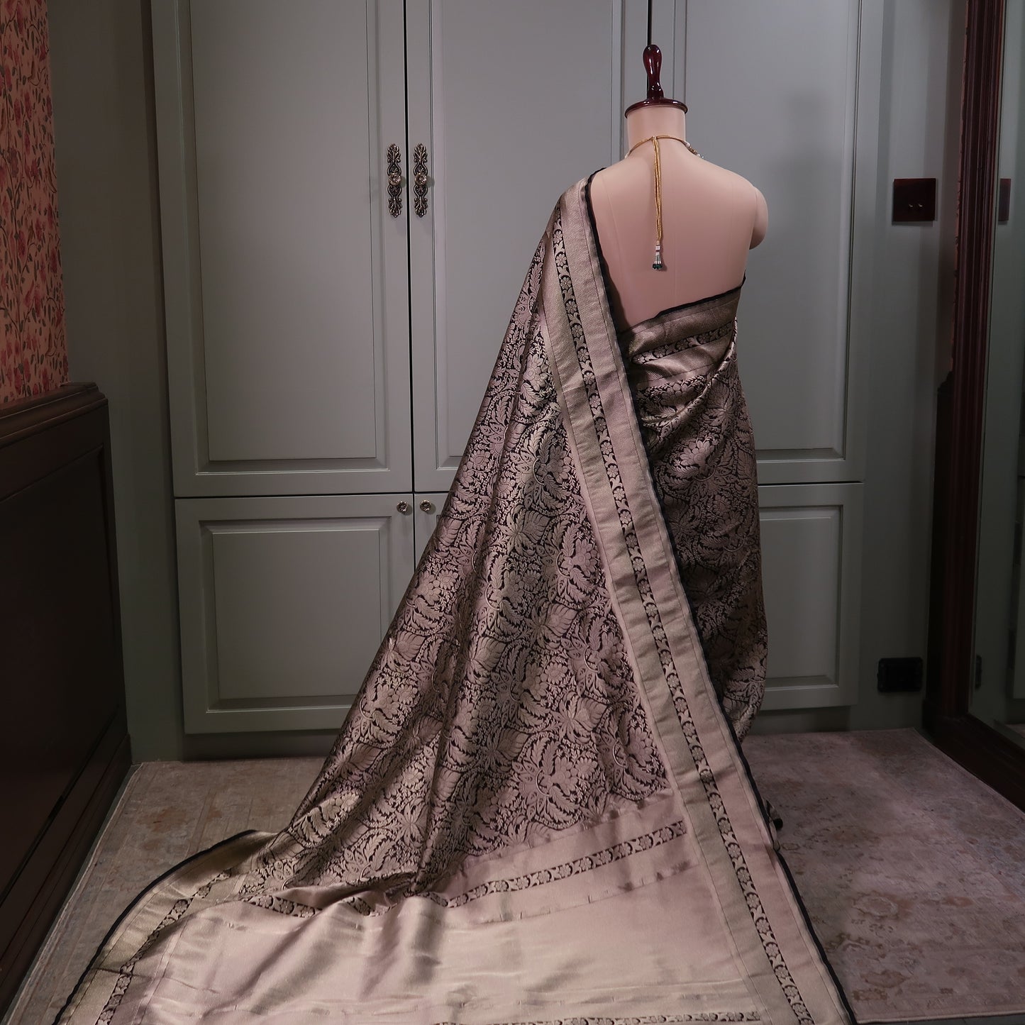 BLACK ROSE PURE BANARASI SAREE