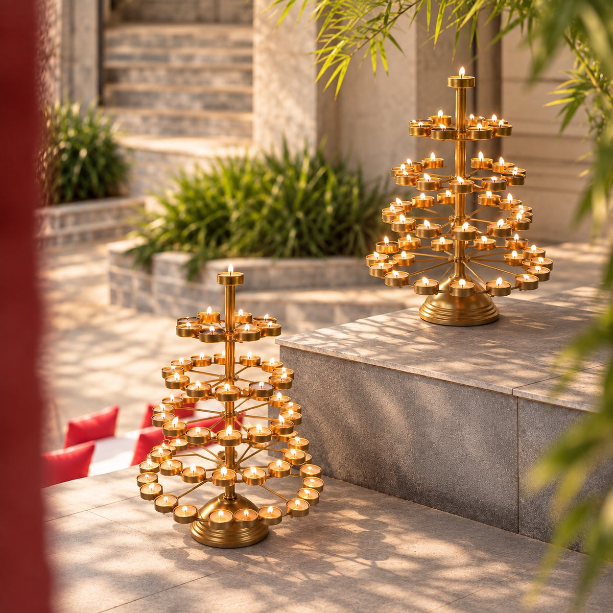 ANCIENT TEMPLE TEALIGHT TOWER