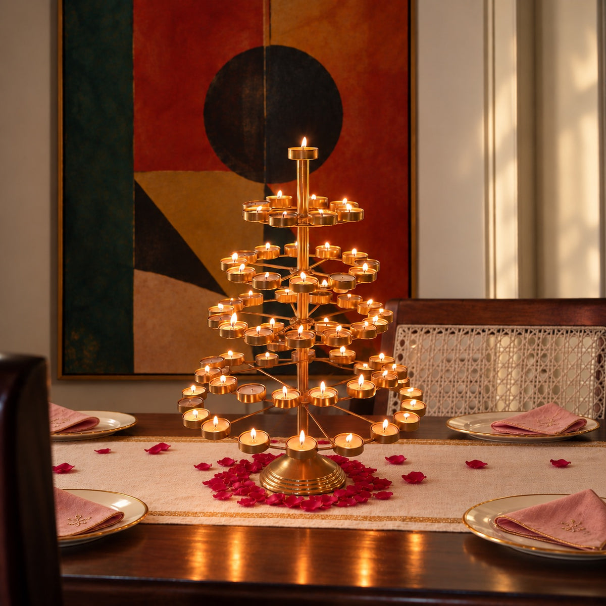 ANCIENT TEMPLE TEALIGHT TOWER