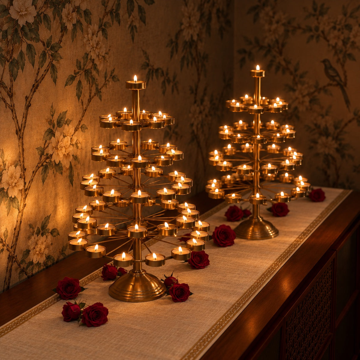 ANCIENT TEMPLE TEALIGHT TOWER