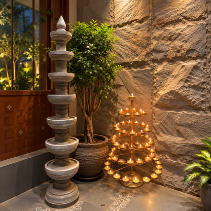 ANCIENT TEMPLE TEALIGHT TOWER