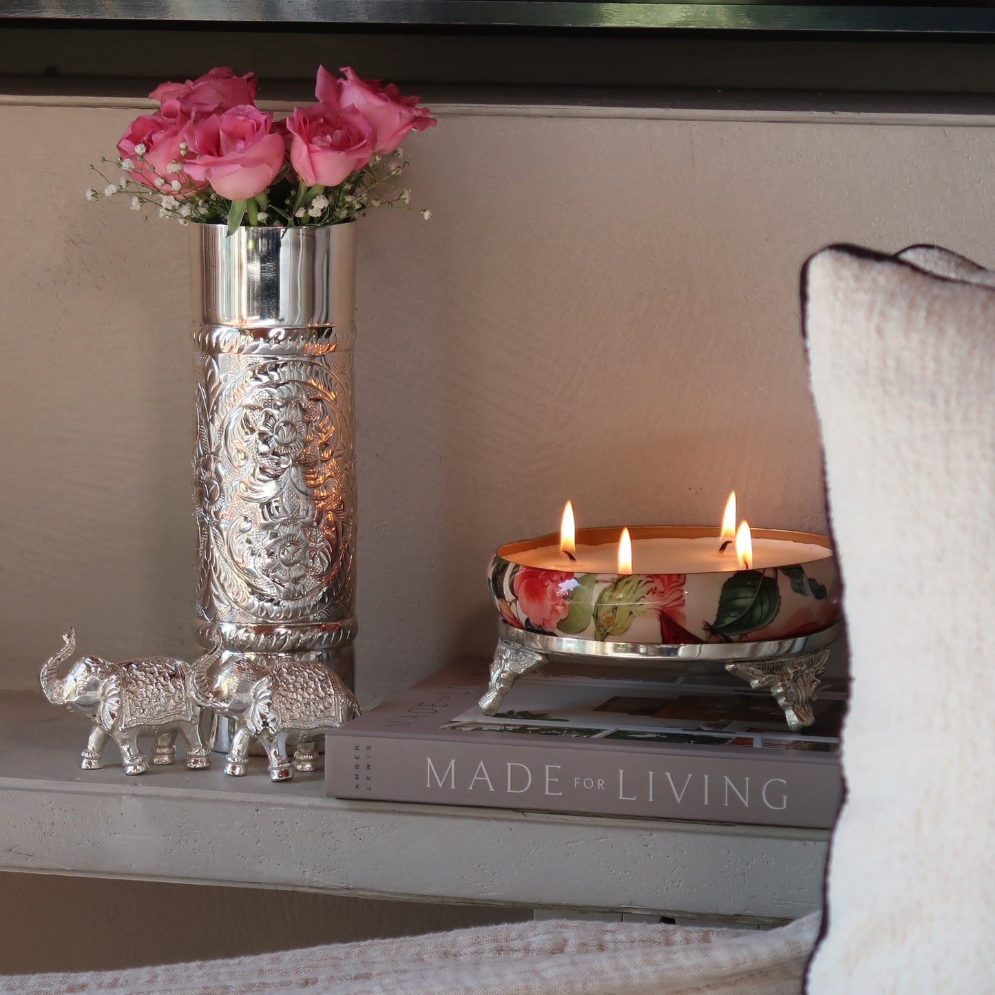 GULAAB CANDLE URLI (6.5") (WITH STAND) (PRE-ORDER: SHIPS 7th AUGUST)
