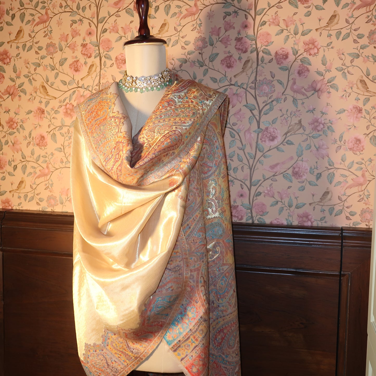 LIQUID GOLD: MEHR SHAWL (CREAM BEIGE)