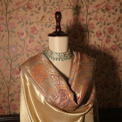 LIQUID GOLD: MEHR SHAWL (CREAM BEIGE)