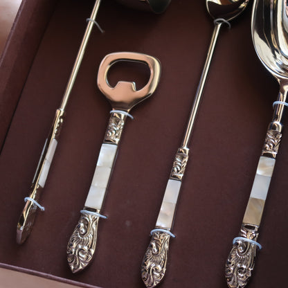 MOTHER OF PEARL BAR TOOL SET