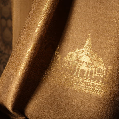 LIQUID GOLD: RAM MANDIR SHAWL (BEIGE)
